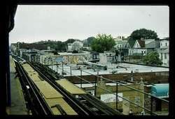 Queens Rooftops, Seen from a Subway Platform [Graffiti]