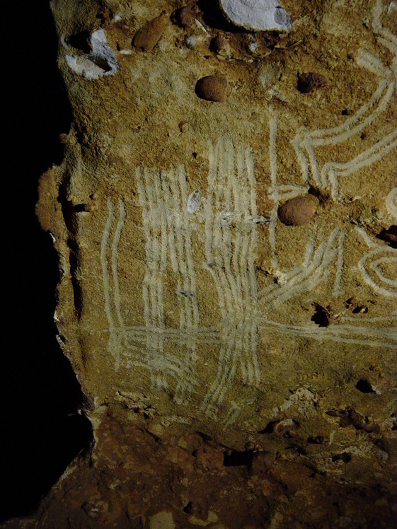 Paleolithic Finger Flutings (Cave Drawing)